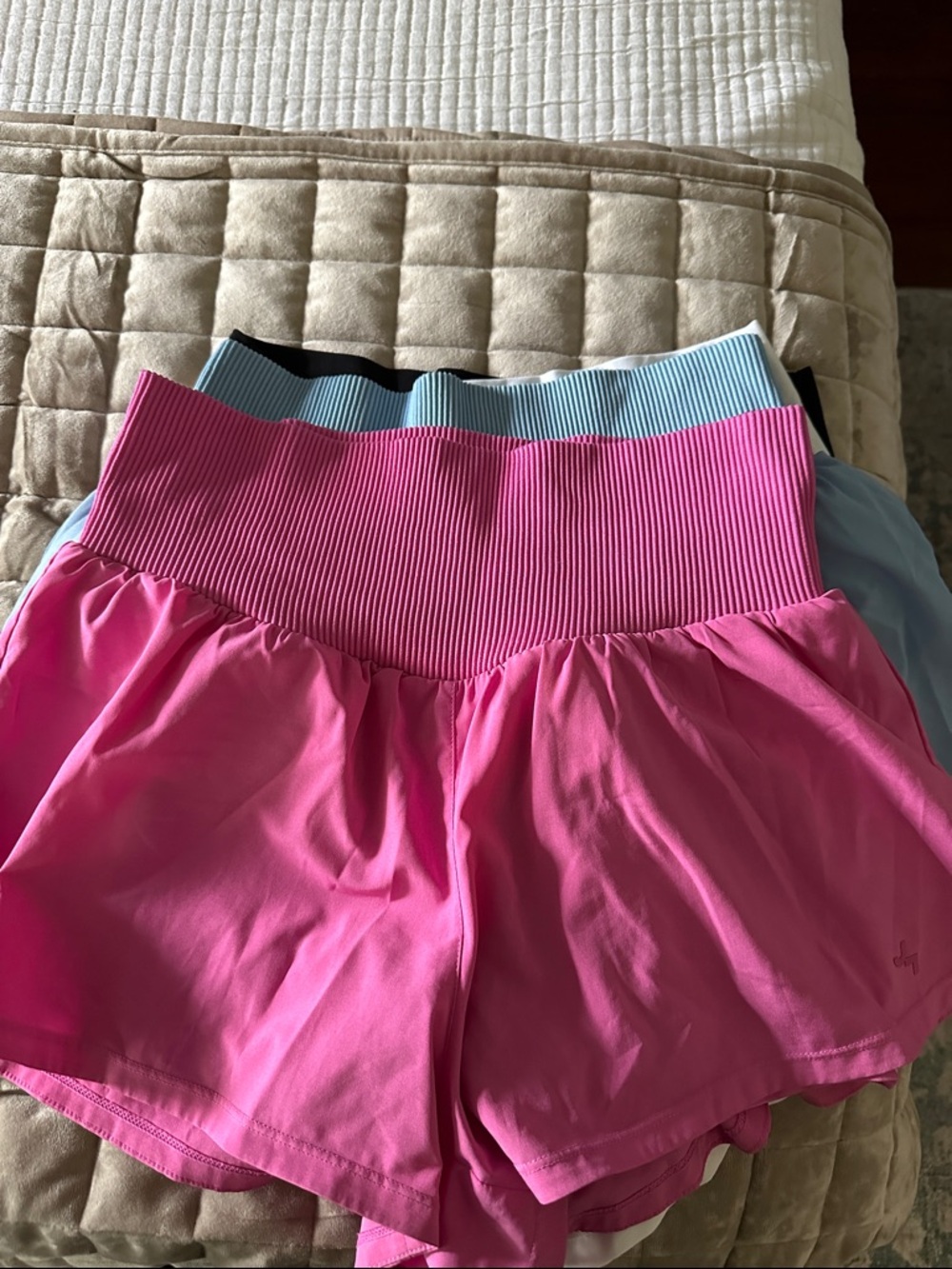Joy Lab Assorted Active Shorts - Pink, Yellow, Blue, White, Black. Like new. - Picture 6 of 7